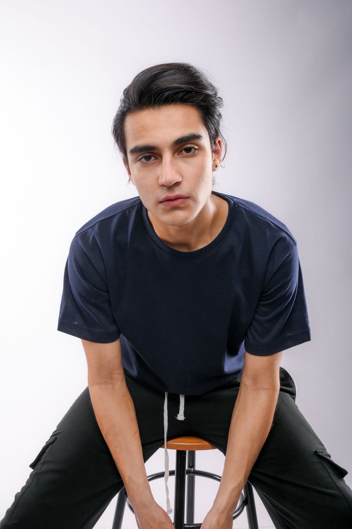 Shop Navy Blue Round Neck T-Shirt Online in Pakistan