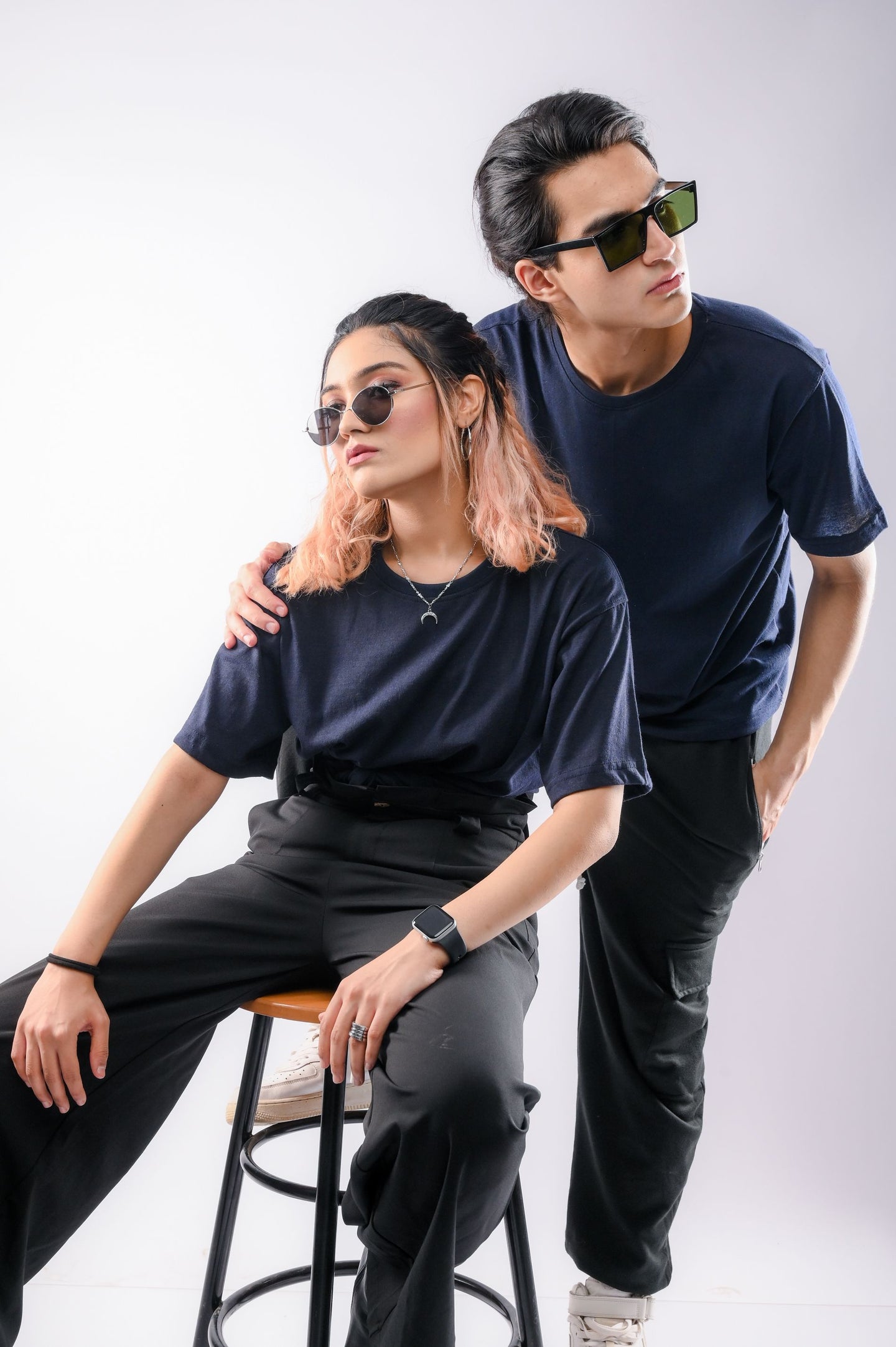 Shop Navy Blue Round Neck T-Shirt Online in Pakistan