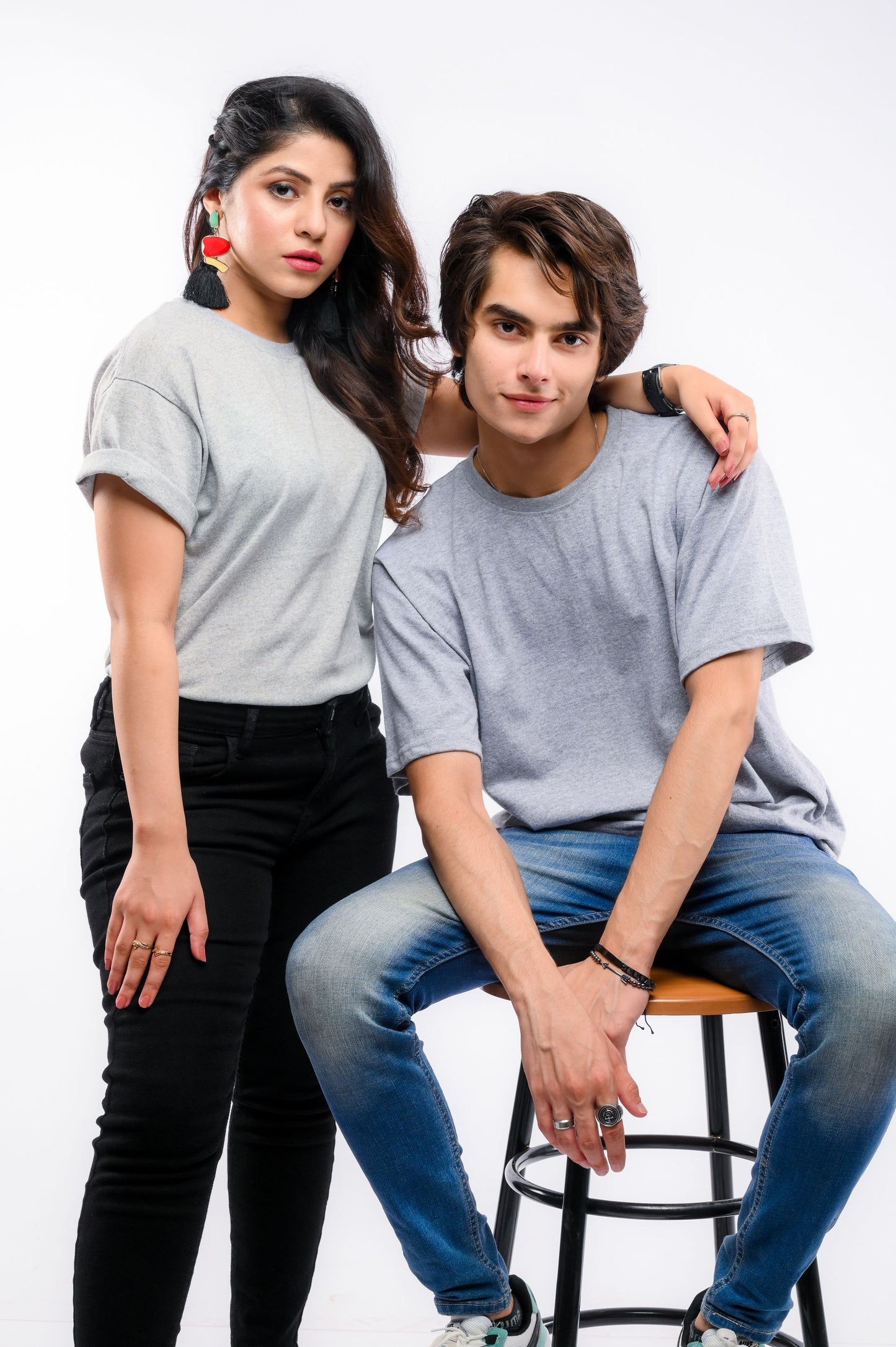 Shop Gray Round Neck T-Shirt Online in Pakistan