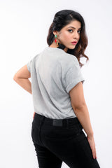 Gray Round Neck T-Shirt