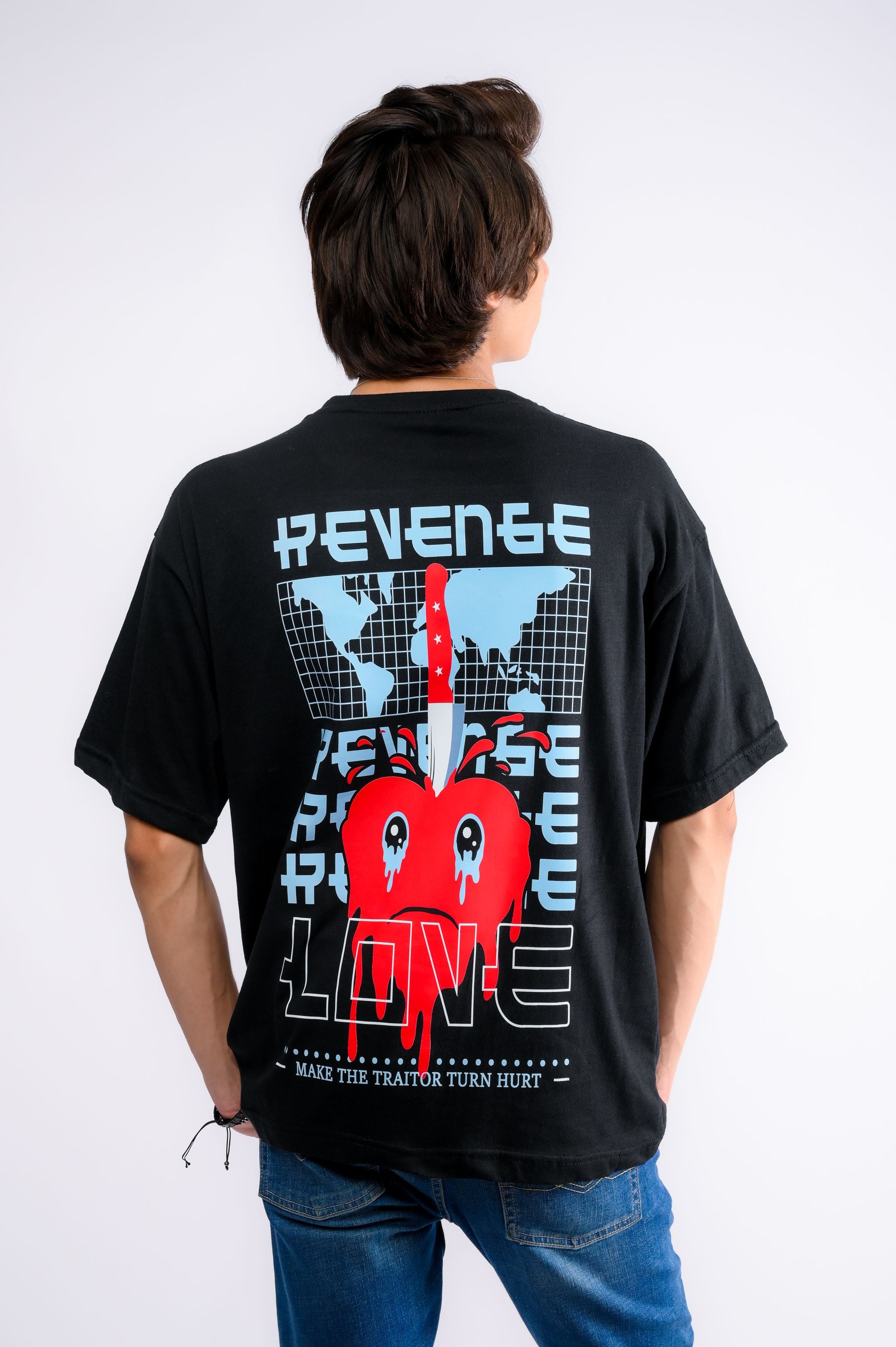 Revenge Black Graphic Front/Back T-Shirt