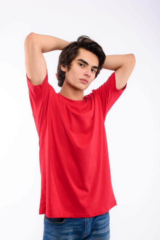 Shop Red Round Neck T-Shirt Online in Pakistan