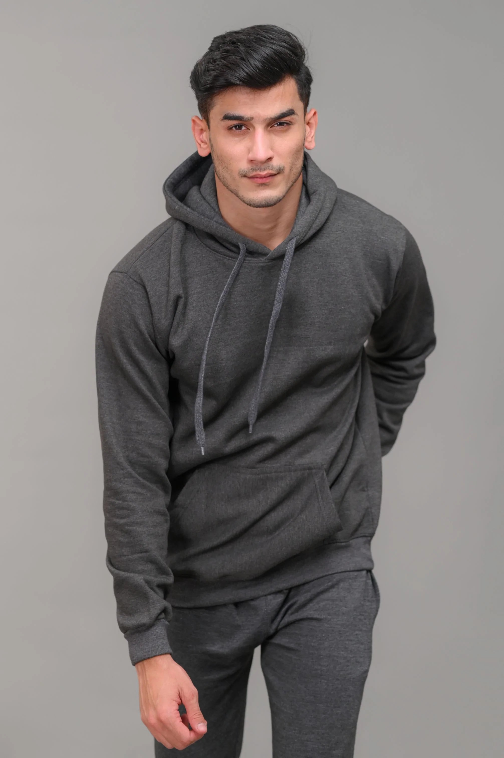 Charcoal Basic Hoodie - M - Checkmate Atelier - Official Online Store
