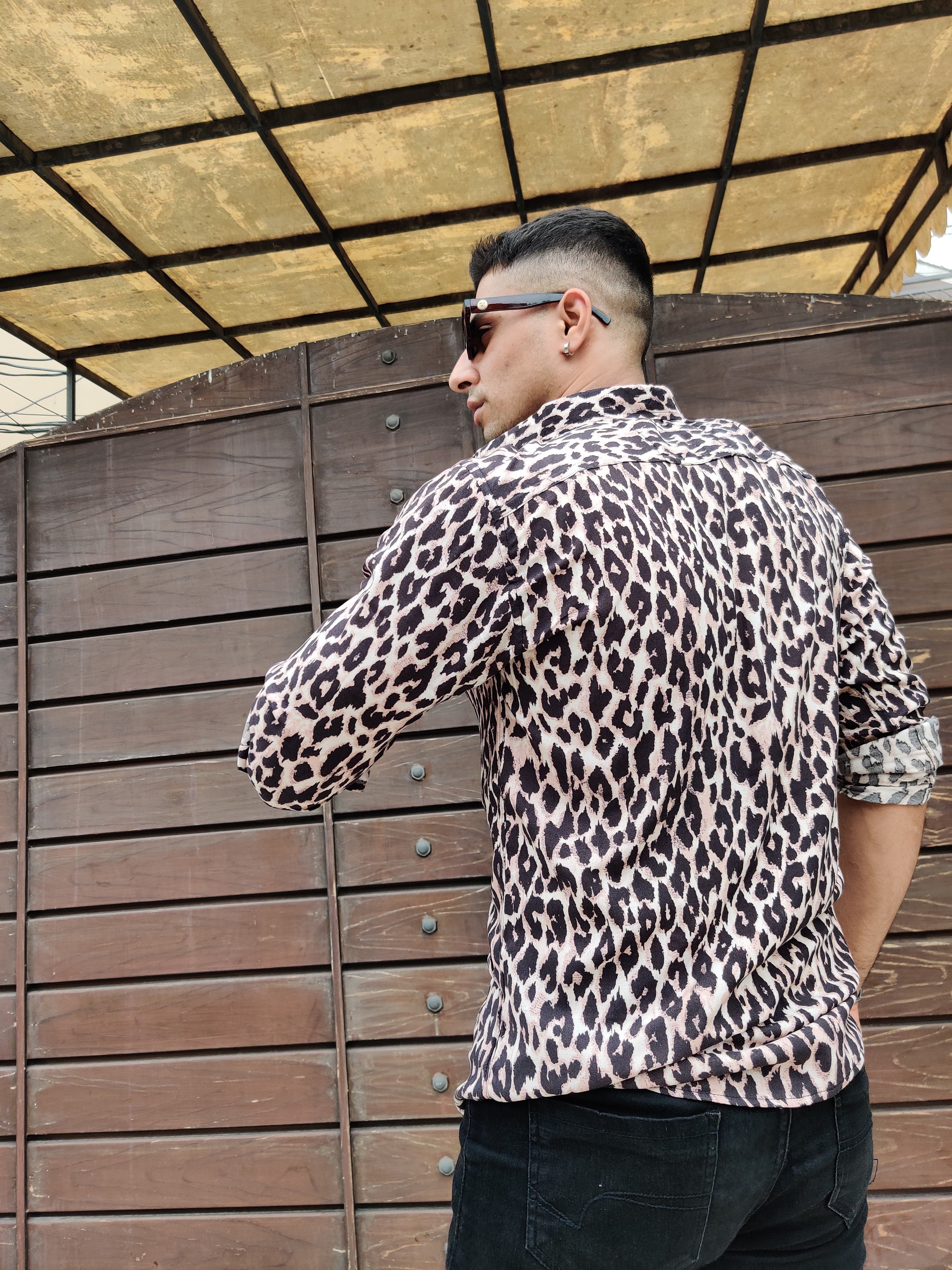 Skin Pattern Cheetah Casual Shirt
