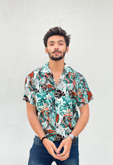Seafoam Floral Casual Shirt - Checkmate Atelier - Official Online Store