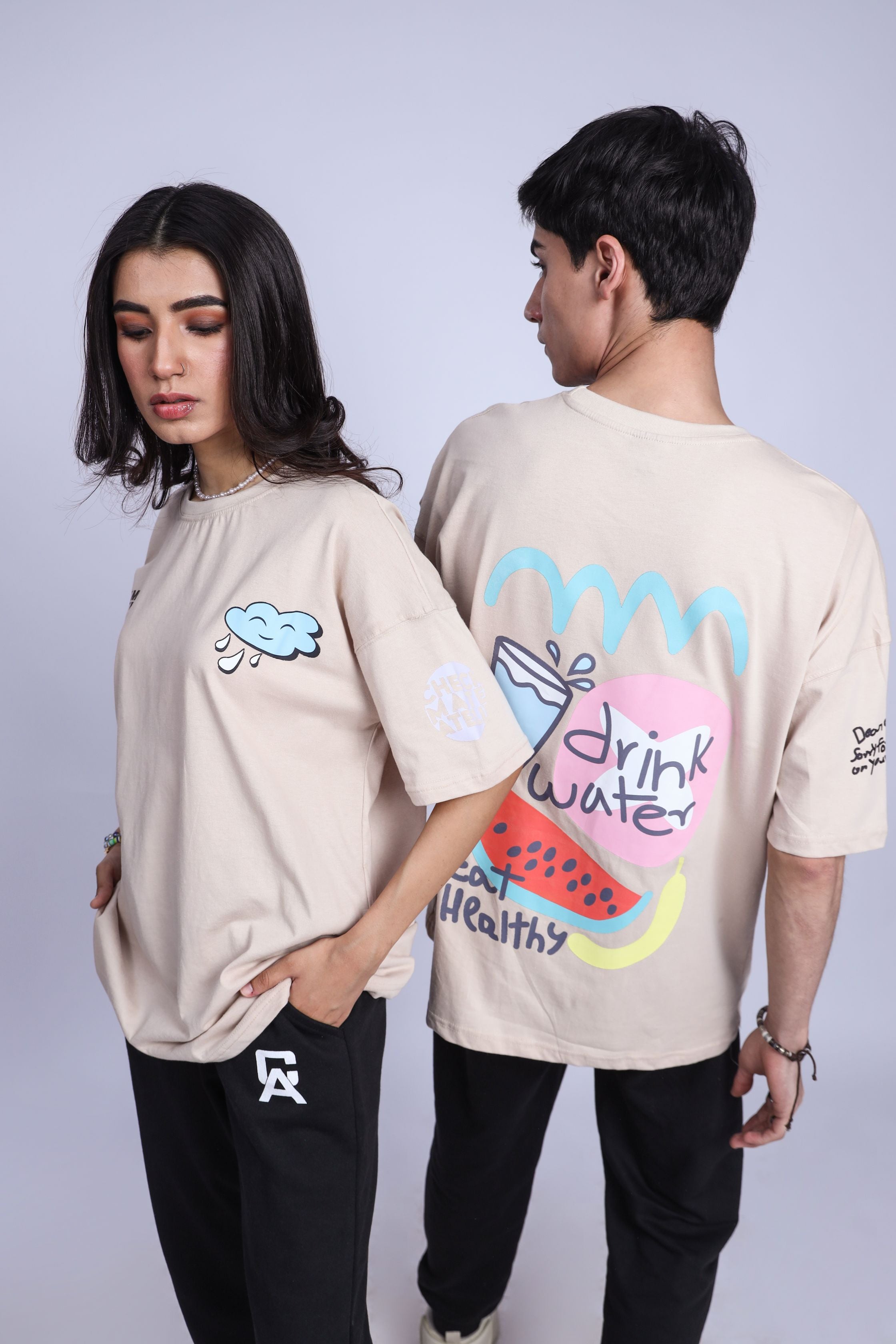 EAT HEALTHY OVERSIZED T-SHIRT