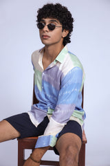 BLUE MULTI SHADES CASUAL SHIRT