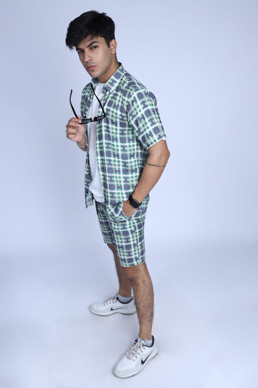 Shop GREEN CHECK SHORT Online in Pakistan