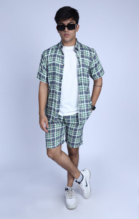 Shop GREEN CHECK SHORT Online in Pakistan
