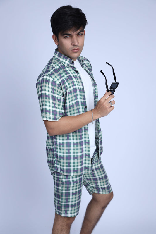 Shop GREEN CHECK CO-ORD SET Online in Pakistan