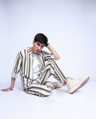 PISTACHIO STRIPE CO-ORD SET