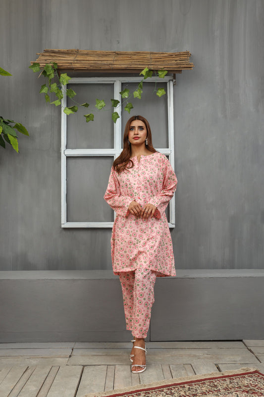 Shop PINK PRINTED SUIT Online in Pakistan