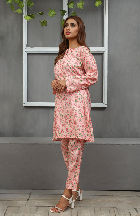 Shop PINK PRINTED SUIT Online in Pakistan