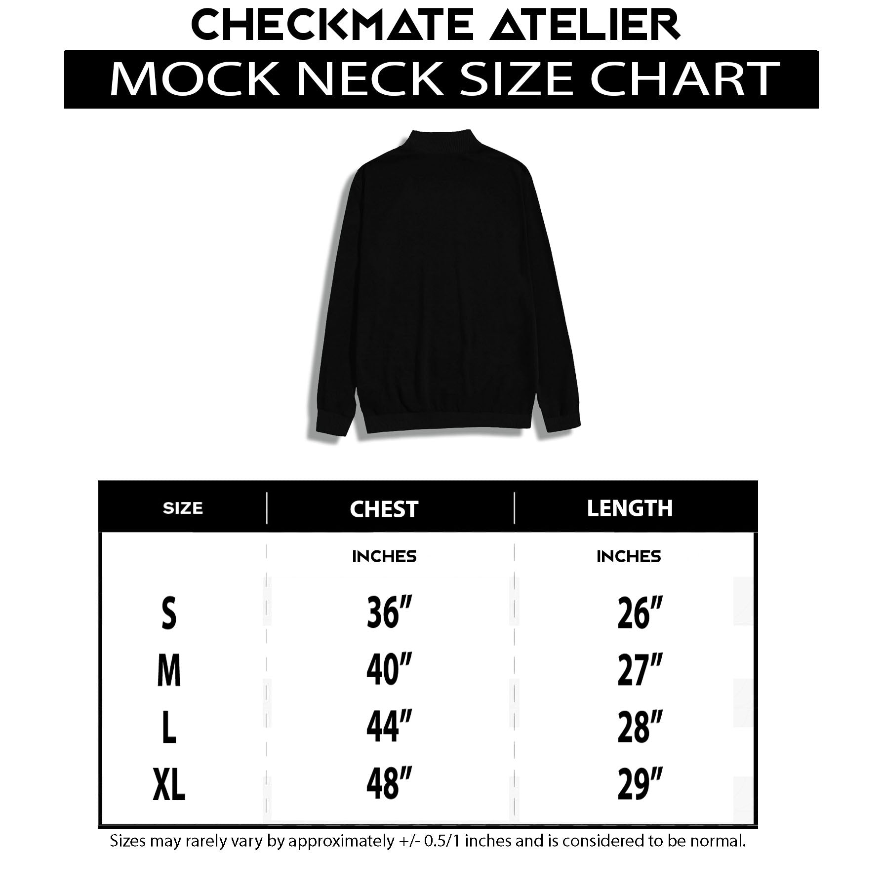 White Basic Mock Neck - W - Checkmate Atelier - Official Online Store