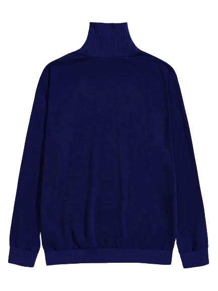 Navy Blue Basic High Neck (2XL - 3XL - 4XL) - M - Shop Now - Checkmate Atelier