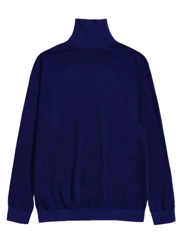 Navy Blue Basic High Neck (2XL - 3XL - 4XL) - W - Shop Now - Checkmate Atelier