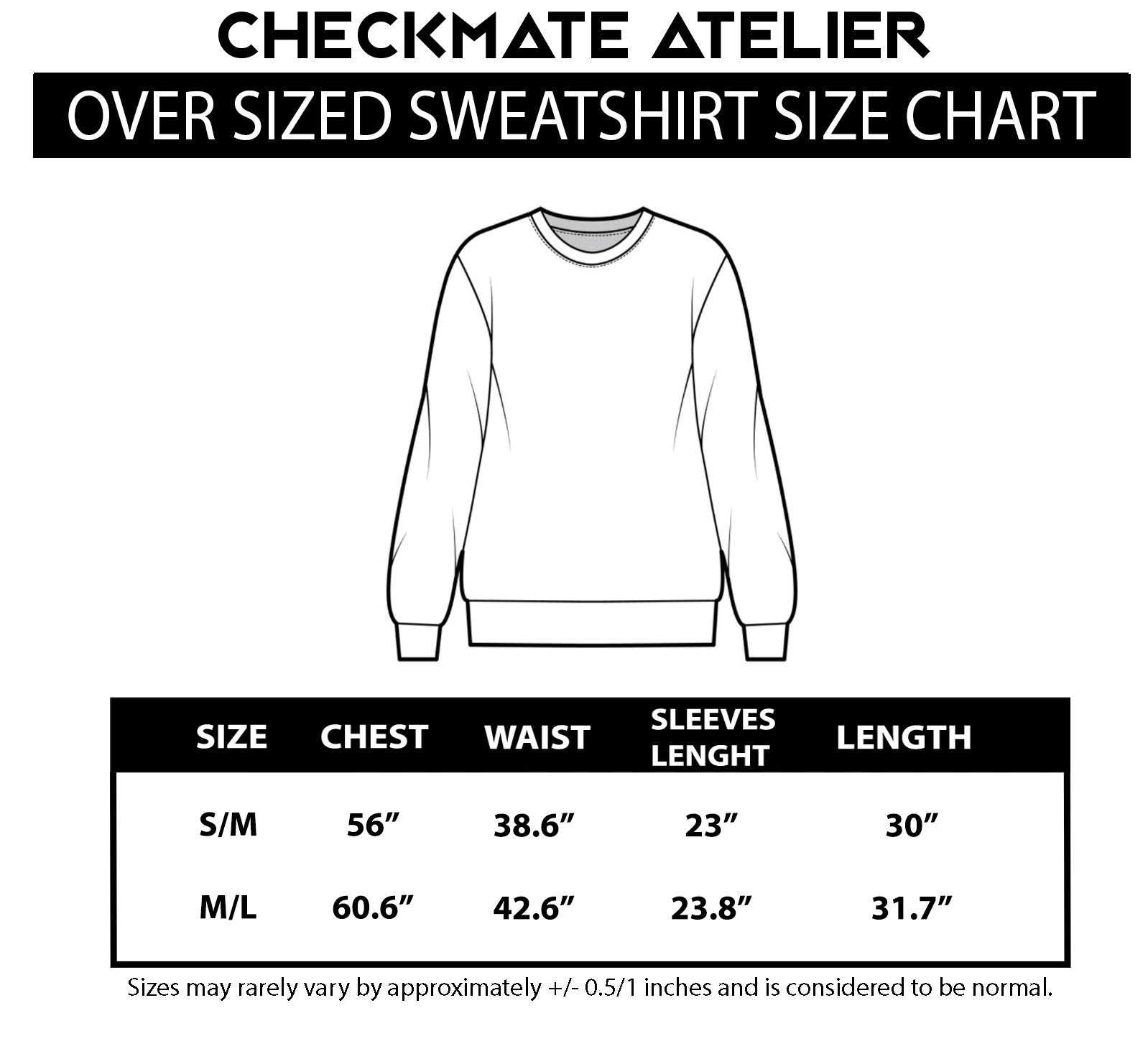 White Over Sized Sweatshirt - W - Checkmate Atelier - Official Online Store