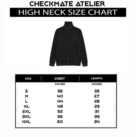 Navy Blue Basic High Neck (2XL - 3XL - 4XL) - M - Shop Now - Checkmate Atelier