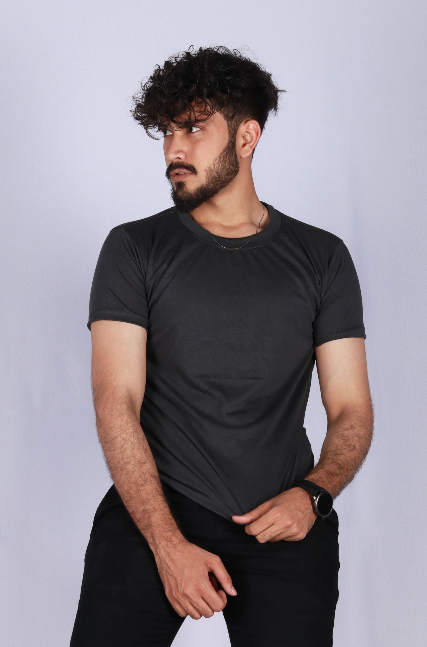 STEEL GRAY TEE - Shop Now - Checkmate Atelier