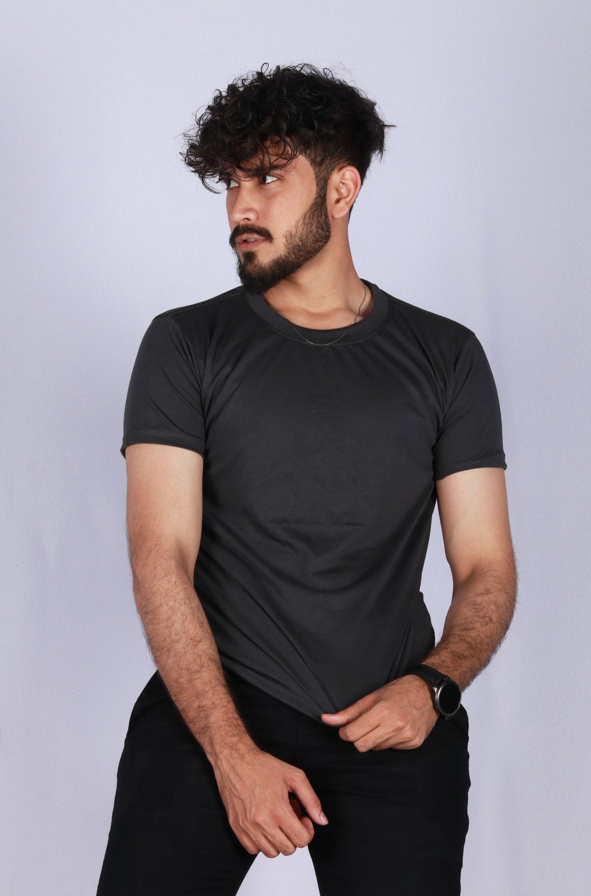 STEEL GRAY TEE - Shop Now - Checkmate Atelier