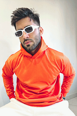 Shop Orange Drop Shoulder Hoodie - UNISEX Online in Pakistan