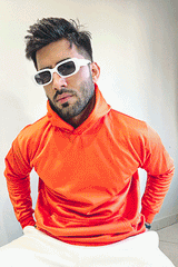 Orange Drop Shoulder Hoodie - UNISEX