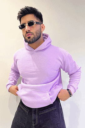 Shop Lilac Purple Drop Shoulder Hoodie - UNISEX Online in Pakistan