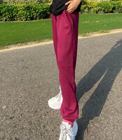 Crimson Maroon Jogger Pant - W - Shop Now - Checkmate Atelier