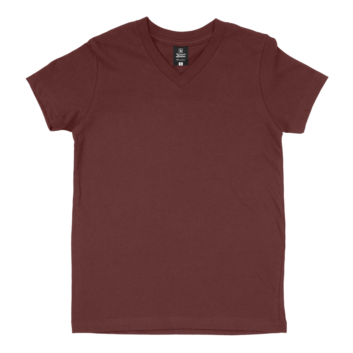 Maroon V-Neck T-Shirt - Checkmate Atelier - Official Online Store