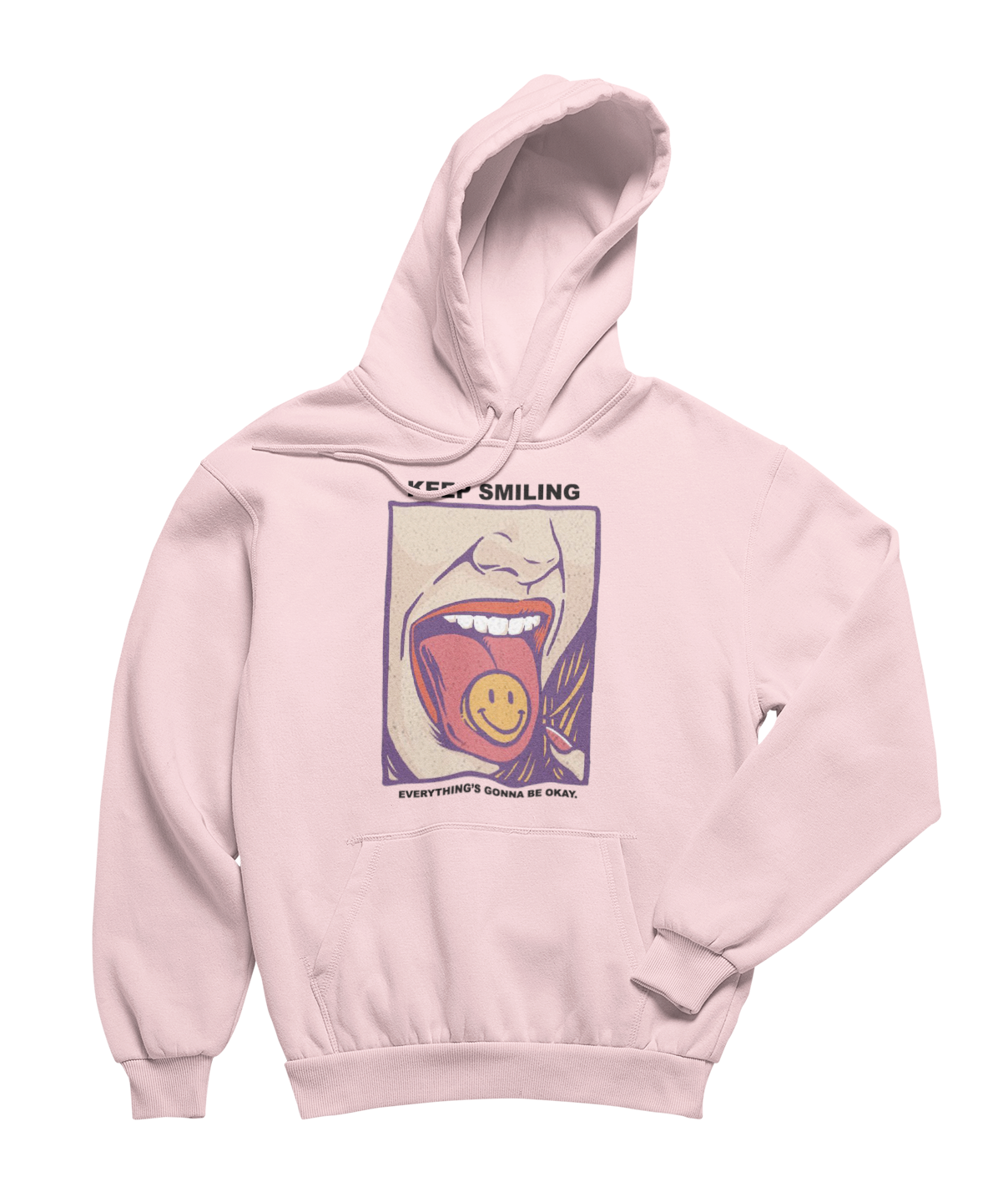Keep Smiling Pop Art Hoodie - Checkmate Atelier - Official Online Store