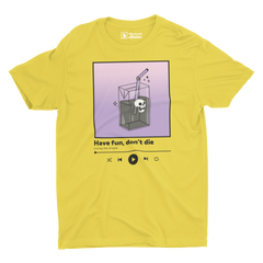 Have Fun Yellow Graphic T-Shirt - Checkmate Atelier - Official Online Store