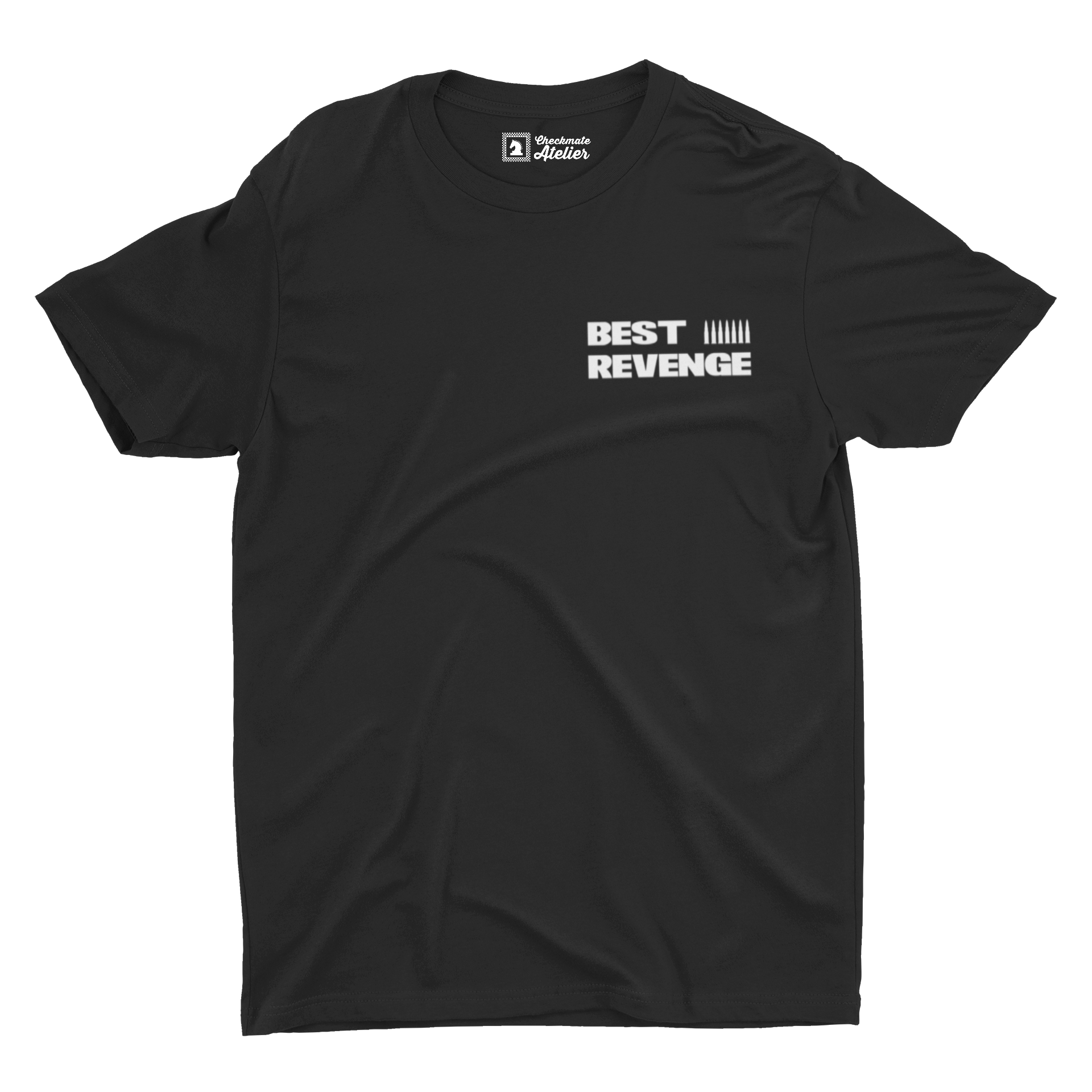 Best Revenge Black Graphic Front/Back T-Shirt