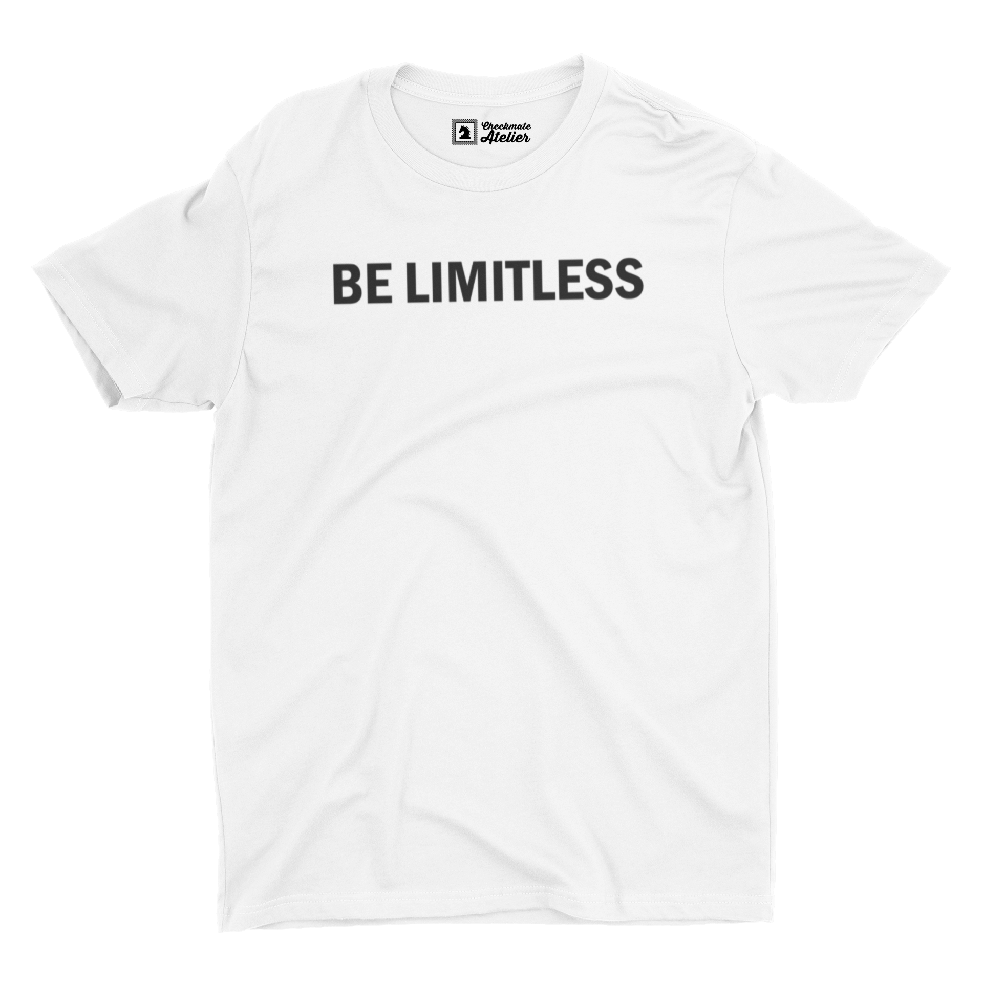 Be Limitless White B&W T-Shirt - Checkmate Atelier - Official Online Store